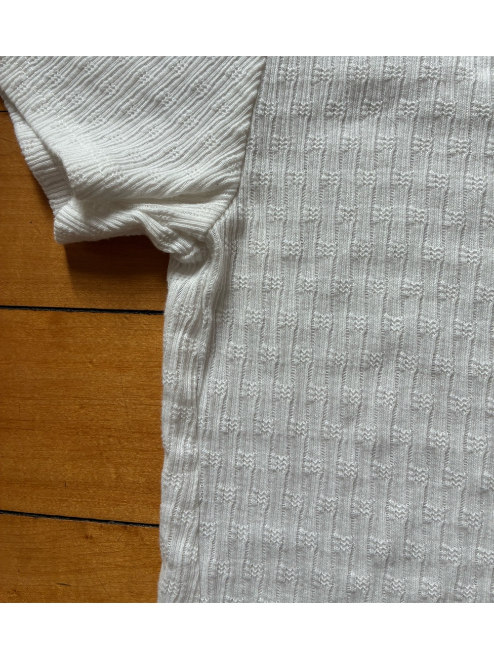Pilcro Ivory Textured Rib Layering Tee - Picture 4 of 6